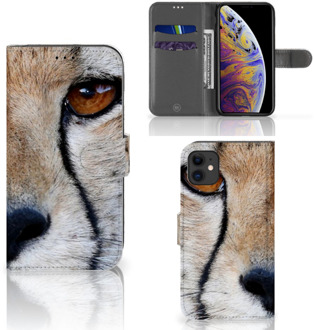 B2Ctelecom iPhone 11 Telefoonhoesje met Pasjes Cheetah