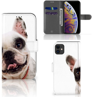 B2Ctelecom iPhone 11 Telefoonhoesje met Pasjes Franse Bulldog