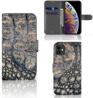 B2Ctelecom iPhone 11 Telefoonhoesje met Pasjes Krokodillenprint