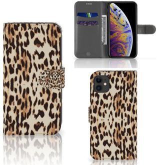 B2Ctelecom iPhone 11 Telefoonhoesje met Pasjes Leopard