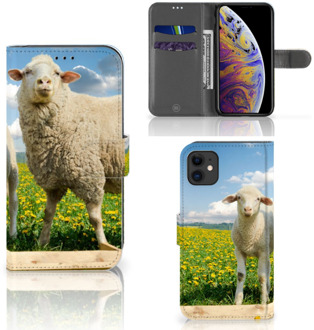 B2Ctelecom iPhone 11 Telefoonhoesje met Pasjes Schaap en Lammetje