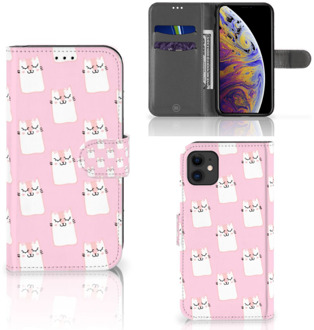 B2Ctelecom iPhone 11 Telefoonhoesje met Pasjes Sleeping Cats