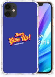 B2Ctelecom iPhone 11 Telefoonhoesje met tekst Never Give Up