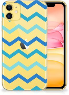 B2Ctelecom iPhone 11 TPU bumper Zigzag Blauw