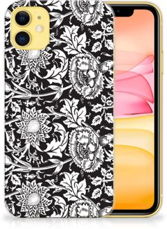 B2Ctelecom iPhone 11 TPU Case Black Flowers