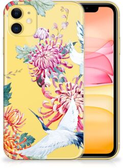 B2Ctelecom iPhone 11 TPU Hoesje Bird Flowers