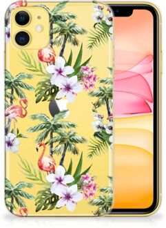 B2Ctelecom iPhone 11 TPU Hoesje Flamingo Palms