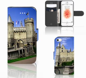 B2Ctelecom iPhone 5 | 5s Boekhoesje Uniek Design Kasteel