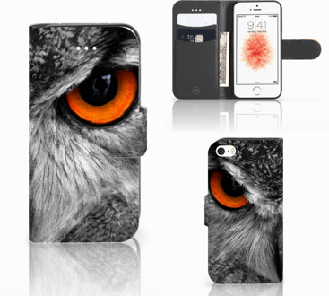 B2Ctelecom iPhone 5 | 5s Boekhoesje Uniek Design Uil