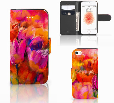 B2Ctelecom iPhone 5S Bookcase Tulpen