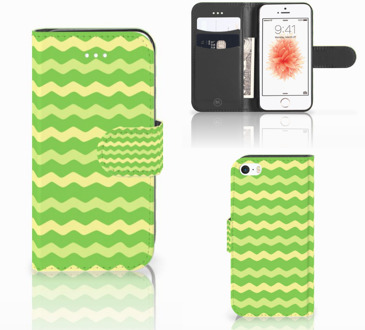 B2Ctelecom iPhone 5S | SE Bookcase Waves Green