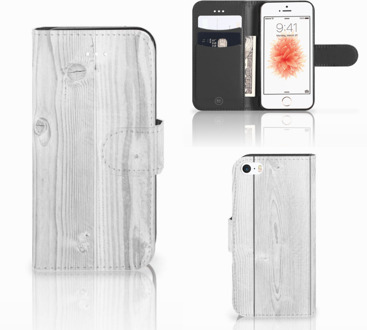 B2Ctelecom iPhone 5S | SE Bookcase White Wood