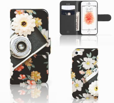 B2Ctelecom iPhone 5s Wallet Case met ruimte voor Pasjes Vintage Camera