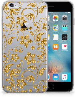 B2Ctelecom iPhone 6 | 6S Back cover Design Gouden Bloemen