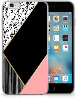 B2Ctelecom iPhone 6 | 6S Backcover Black Pink Shapes