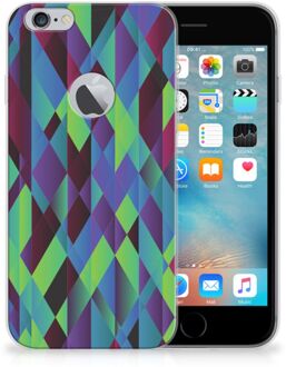 B2Ctelecom iPhone 6 Plus | 6s Plus TPU Hoesje Design Abstract Green Blue