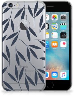 B2Ctelecom iPhone 6 Plus | 6s Plus TPU Hoesje Design Leaves Blue