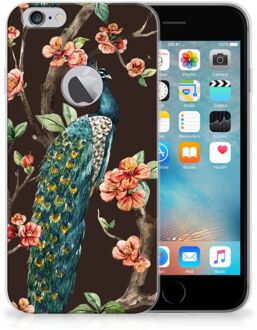 B2Ctelecom iPhone 6 Plus | 6s Plus TPU Hoesje Design Pauw met Bloemen