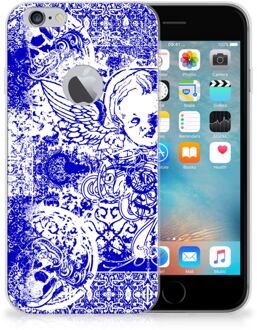 B2Ctelecom iPhone 6 Plus | 6s Plus Uniek TPU Hoesje Angel Skull Blue