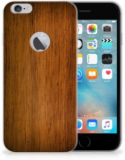 B2Ctelecom iPhone 6 Plus | 6s Plus Uniek TPU Hoesje Donker Hout