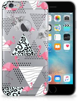 B2Ctelecom iPhone 6 Plus | 6s Plus Uniek TPU Hoesje Flamingo Triangle