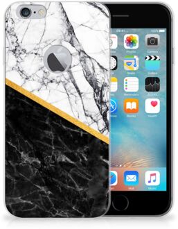 B2Ctelecom iPhone 6 Plus | 6s Plus Uniek TPU Hoesje Marble White Black