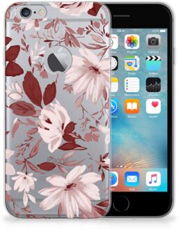 B2Ctelecom iPhone 6 Plus | 6s Plus Uniek TPU Hoesje Watercolor Flowers