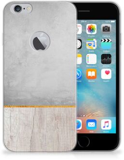 B2Ctelecom iPhone 6 Plus | 6s Plus Uniek TPU Hoesje Wood Concrete