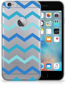 B2Ctelecom iPhone 6 Plus | 6s Plus Uniek TPU Hoesje Zigzag Blauw