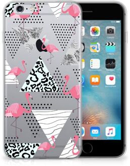 B2Ctelecom iPhone 6s Siliconen hoesje Flamingo Triangle