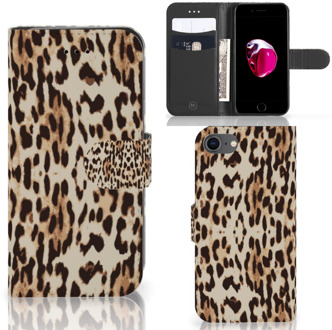 B2Ctelecom iPhone 7 | 8 Bookcase Hoesje Leopard