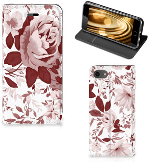 B2Ctelecom iPhone 7 | 8 Hoesje Standcase Watercolor Flowers