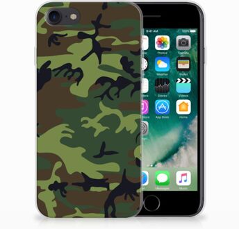 B2Ctelecom iPhone 7 | 8 Siliconen Case Army Dark