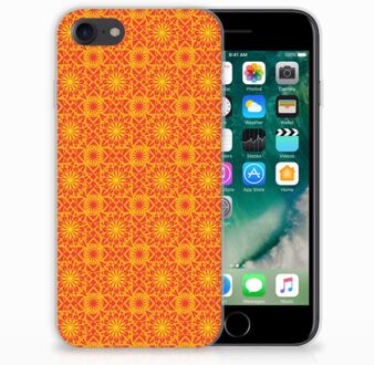 B2Ctelecom iPhone 7 | 8 Siliconen Case Batik Orange