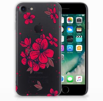 B2Ctelecom iPhone 7 | 8 Siliconen Case Blossom Red