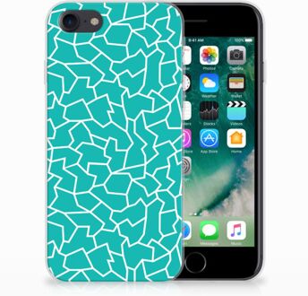 B2Ctelecom iPhone 7 | 8 TPU case Cracks Blue