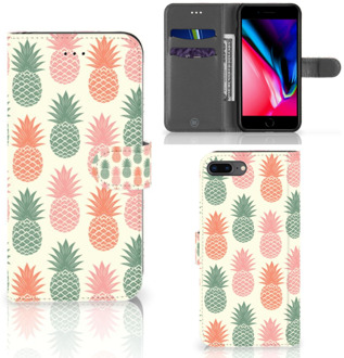 B2Ctelecom iPhone 7 Plus | 8 Plus Bookcase Hoesje Ananas