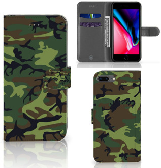 B2Ctelecom iPhone 7 Plus | 8 Plus Bookcase Hoesje Army Dark