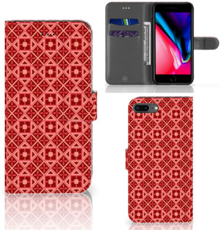 B2Ctelecom iPhone 7 Plus | 8 Plus Bookcase Hoesje Batik Red