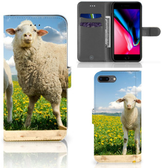 B2Ctelecom iPhone 7 Plus | 8 Plus Bookcase Hoesje Schaap en Lammetje