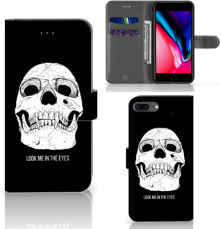 B2Ctelecom iPhone 7 Plus | 8 Plus Bookcase Hoesje Skull Eyes