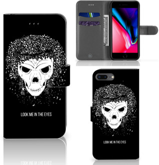 B2Ctelecom iPhone 7 Plus | 8 Plus Bookcase Hoesje Skull Hair