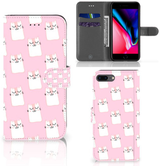 B2Ctelecom iPhone 7 Plus | 8 Plus Bookcase Hoesje Sleeping Cats