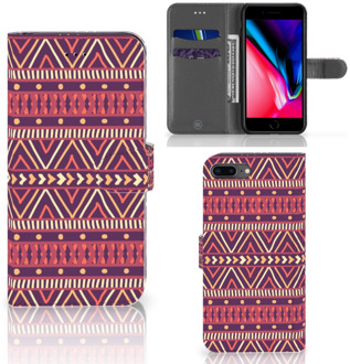 B2Ctelecom iPhone 7 Plus | 8 Plus Flipcase Hoesje Aztec Purple