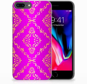 B2Ctelecom iPhone 7 Plus | 8 Plus Siliconen Backcover Hoesje Barok Roze