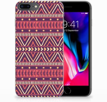 B2Ctelecom iPhone 7 Plus | 8 Plus TPU Backcover Hoesje Aztec Purple