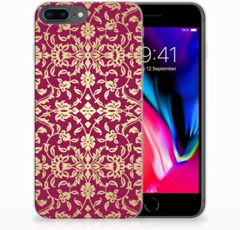 B2Ctelecom iPhone 7 Plus | 8 Plus TPU Siliconen Hoesje Design Barok Pink