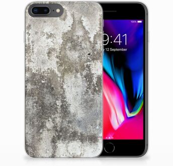 B2Ctelecom iPhone 7 Plus | 8 Plus TPU Siliconen Hoesje Design Beton