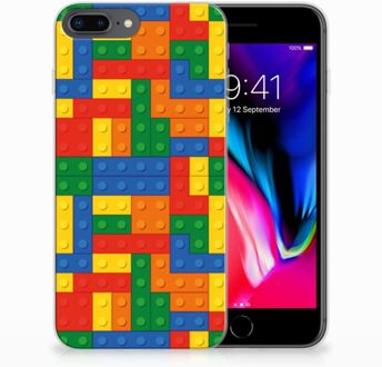 B2Ctelecom iPhone 7 Plus | 8 Plus TPU Siliconen Hoesje Design Blokken