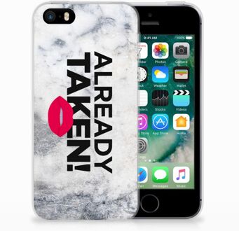 B2Ctelecom iPhone SE | 5S TPU Hoesje Design Already Taken White